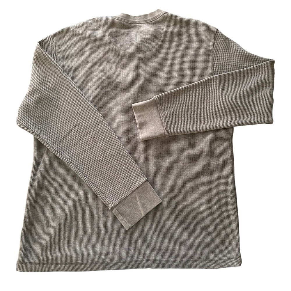 Izod Mens Waffle Knit Henley Shirt 2 Pack Navy Blue Gray XL Long Sleeve - Picture 3 of 16